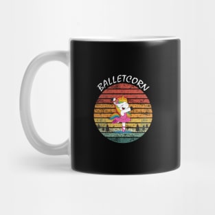 Retro Balletcorn Ballerina Ballet Dance Lover Unicorn Girl Mug